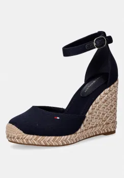 Tommy Hilfiger espadrile cu platforma pentru femei FLAG HIGH WEDGE ESPAD CLOSED TOE imagine
