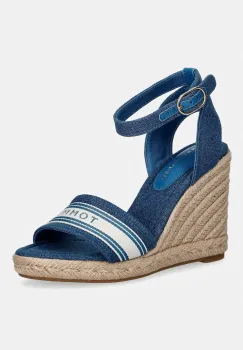 Tommy Hilfiger espadrile cu platforma pentru femei HIGH WEDGE ESPAD WEBBING imagine