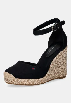 Tommy Hilfiger espadrile wedges pentru femei FLAG HIGH WEDGE ESPAD CLOSED TOE imagine