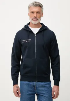 Tommy Hilfiger hanorac cu fermoar si gluga pentru barbati, din bumbac imagine