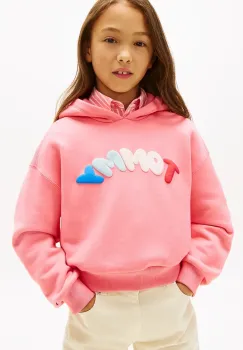 Tommy Hilfiger hanorac cu gluga pentru copii, cu bumbac imagine