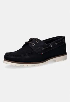 Tommy Hilfiger mocasini barbati din piele intoarsa HILIFGER LIGHT SDE BOAT SHOE imagine
