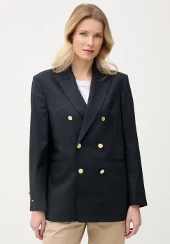 Tommy Hilfiger sacou cu doua randuri de nasturi pentru femei, cu amestec de lana imagine