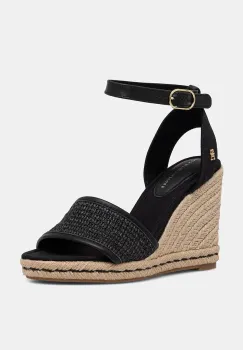Tommy Hilfiger sandale HIGH WEDGE ESPAD RAFFIA imagine