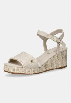 Tommy Hilfiger sandale wedges MID WOVEN WEDGE ESPAD FRINGE imagine