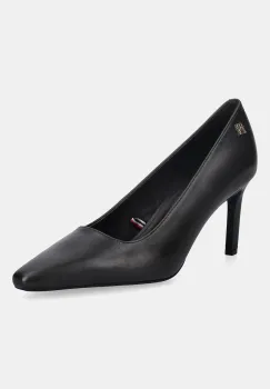 Tommy Hilfiger stilettos de piele TH LOGO LTH PUMP SLANTED HL imagine