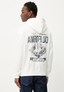 Tommy Jeans bluza culoarea bej, cu gluga, cu imprimeu, DM0DM22380 imagine