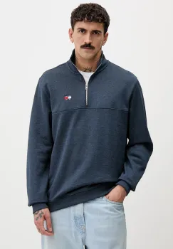 Tommy Jeans bluza culoarea bleumarin, uni, DM0DM22344 imagine