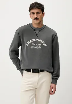 Tommy Jeans bluza culoarea gri, cu imprimeu, DM0DM22369 imagine