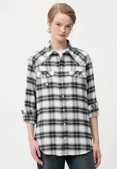 Tommy Jeans camasa din bumbac culoarea negru, cu guler clasic, regular, DW0DW21456 imagine