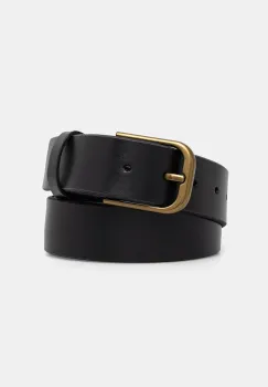 Tommy Jeans curea de piele culoarea negru, AM0AM13846 imagine