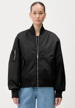 Tommy Jeans geaca bomber culoarea negru, de tranzitie, oversize, DW0DW22046 imagine