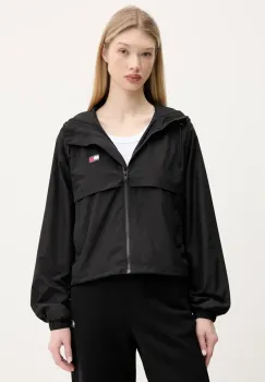 Tommy Jeans geaca culoarea negru, de tranzitie, oversize, DW0DW20672 imagine