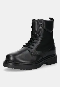 Tommy Jeans pantofi inalti TJM LACE UP HIGH culoarea negru, EM0EM01627 imagine