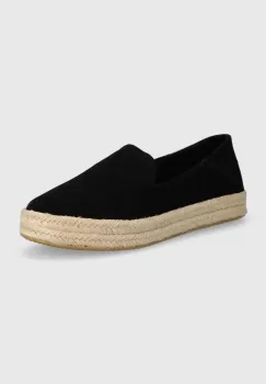 Toms espadrile Carolina culoarea negru, cu platforma, 10020690 imagine