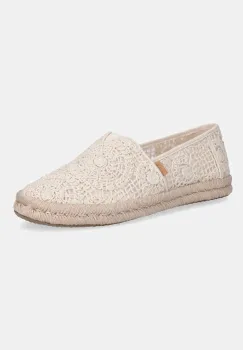 Toms espadrile CROCHET LACE culoarea bej, 10021941 imagine
