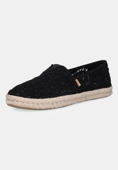 Toms espadrile CROCHET LACE culoarea negru, 10021938 imagine