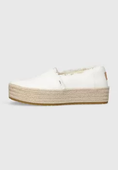 Toms espadrile Valencia culoarea alb, cu platforma, 10019820 imagine