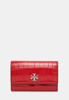 Tory Burch carcasa cardului Kira Croc Flap Card culoarea rosu, 174403.600 imagine