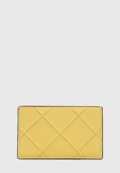 Tory Burch carcasa din piele culoarea galben imagine