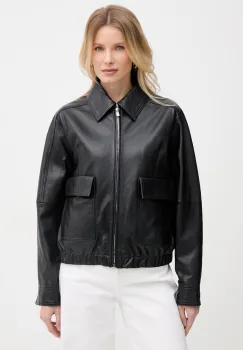 Trussardi jacheta scurta pentru femei, din piele imagine