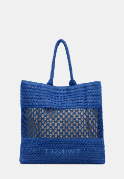 Twinset geanta de plaja pentru femei impletita imagine