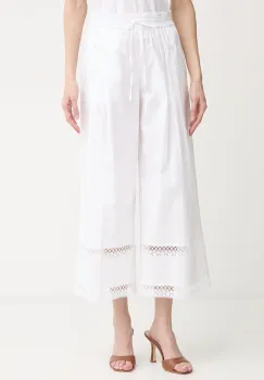 Twinset pantaloni pentru femei, cu bumbac imagine