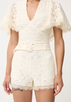 Twinset pantaloni scurti eleganti pentru femei, din dantela imagine