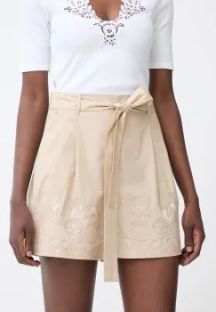 Twinset pantaloni scurti pentru femei, din bumbac cu elastan imagine