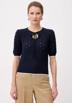 Twinset pulover pentru femei, cu amestec de bumbac imagine