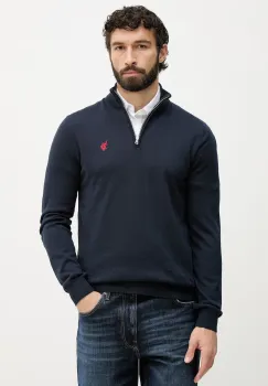 U.S. polo Assn. pulover pentru barbati, din bumbac COTTON 1/4 ZIP NECK imagine