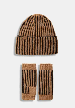 UGG caciula si manusi din amestec de lana CHUNKY imagine