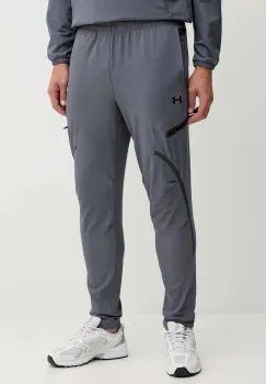Under Armour pantaloni de trening Unstoppable culoarea gri, uni, 1390256 imagine