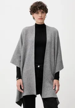 United Colors of Benetton cardigan din lana cu doua fete culoarea gri, 112HEU01N imagine