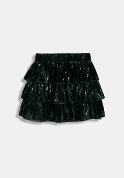 United Colors of Benetton fusta fete culoarea verde, mini, evazati, 4OZGC002M imagine