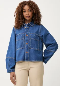 United Colors of Benetton geaca de blugi pentru femei imagine