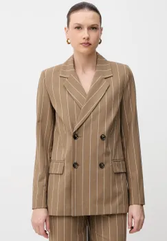 United Colors of Benetton sacou cu doua randuri de nasturi pentru femei, cu vascoza imagine