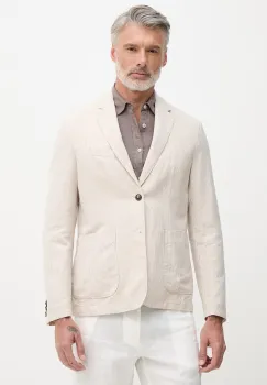 United Colors of Benetton sacou cu un singur rand de nasturi barbatesc cu amestec de in imagine