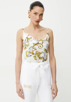 Versace Jeans Couture bluza femei, culoarea alb, cu imprimeu, 78HAM236 NS639 imagine