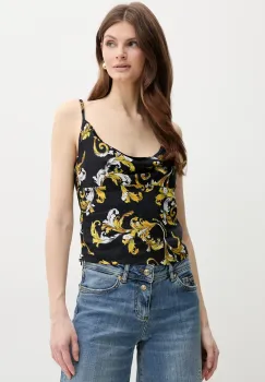 Versace Jeans Couture bluza femei, culoarea negru, cu imprimeu, 78HAM236 NS639 imagine