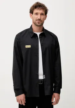 Versace Jeans Couture camasa din bumbac culoarea negru, cu guler clasic, regular, 79GALKR1 CN00K imagine