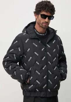 Versace Jeans Couture geaca de puf barbati, culoarea negru, de iarna, 77GAU406 CQD62 imagine
