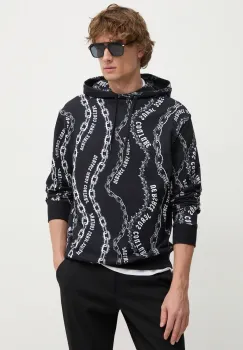 Versace Jeans Couture hanorac de bumbac barbati, culoarea negru, cu gluga, modelator, 77GAI3H0 FS160 imagine