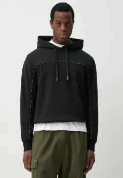 Versace Jeans Couture hanorac de bumbac barbati, culoarea negru, cu gluga, neted, 78GAI3H1 F0010 imagine