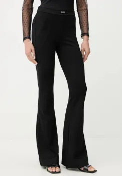 Versace Jeans Couture pantaloni culoarea negru, evazati, high waist, 79HAA105 J0092 imagine