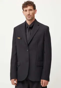 Versace Jeans Couture sacou barbati, culoarea negru, 77GAQ703 N0357 imagine