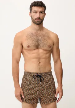 Vilebrequin pantaloni scurti de baie MANTA culoarea portocaliu, MTACF524 imagine