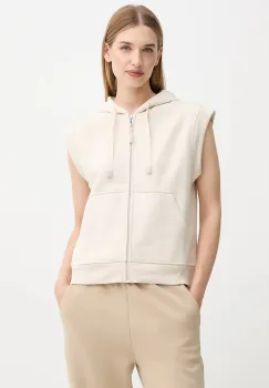 Weekend Max Mara bluza PANK culoarea bej, cu gluga, uni, 2525926041600 imagine