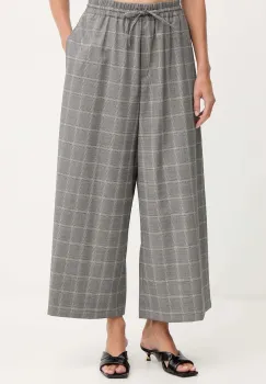 Weekend Max Mara pantaloni cu lana LUIGI culoarea gri, lat, high waist, 2525136082600 imagine