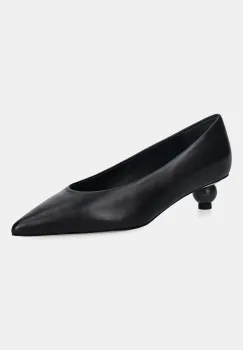Weekend Max Mara pantofi de piele Wkabacini culoarea negru, pe toc jos, 2615521134600 imagine